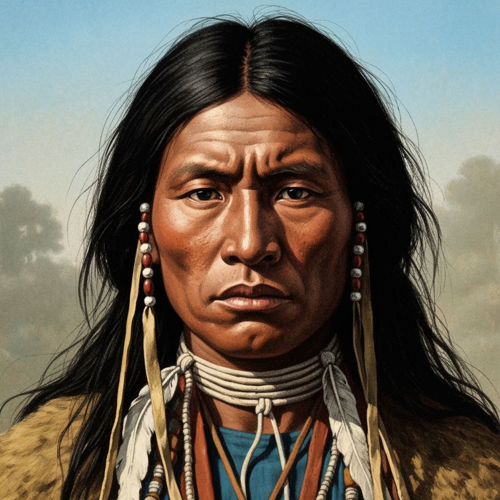 Lakota Sioux Warrior Portrait 1850s