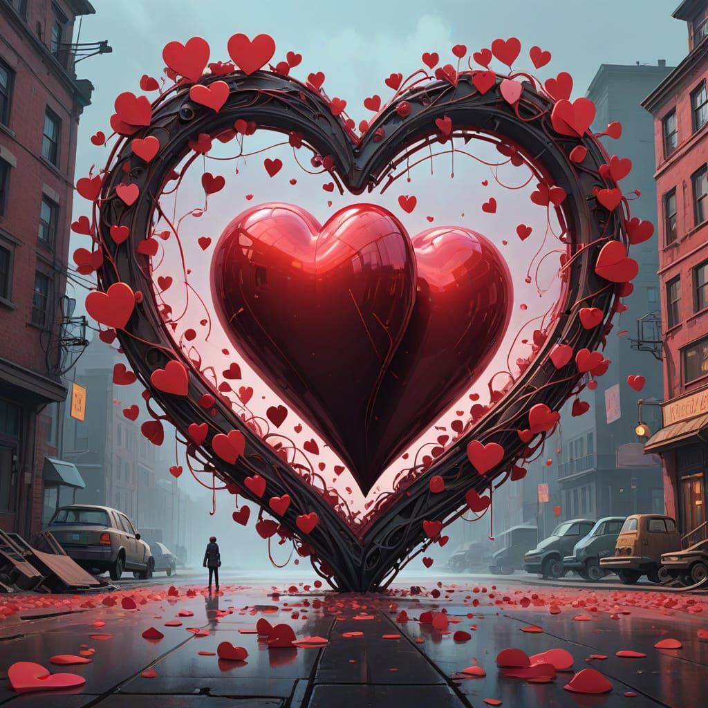 Vibrant Hearts Dance in Perfect Harmony