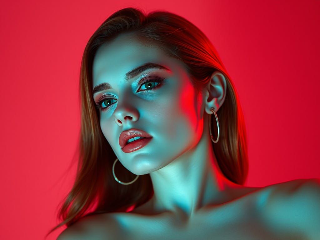 Glowing Neon Precursor in Minimalist Noir