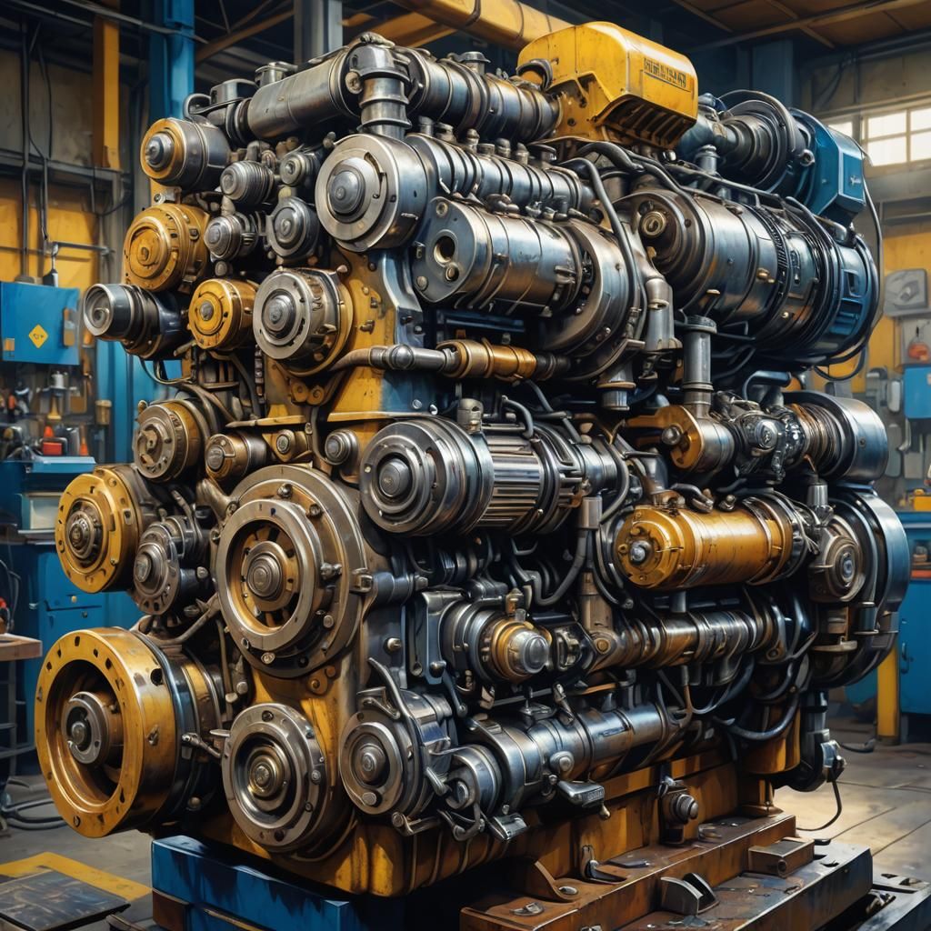 Diesel Engine Power in a Machine Workshop