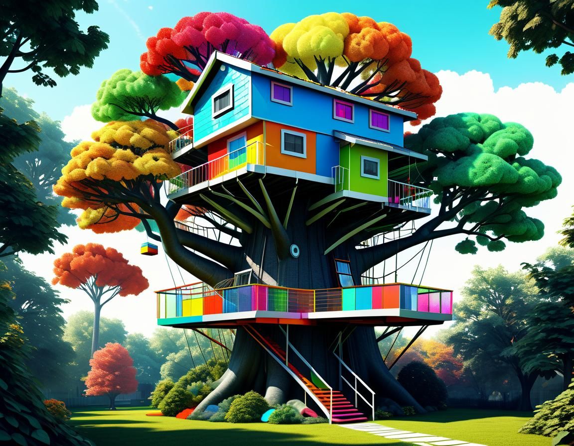 colorful Tree-house