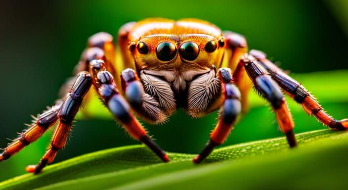 Super Cute Spider with Shiny Eyes in Jungle