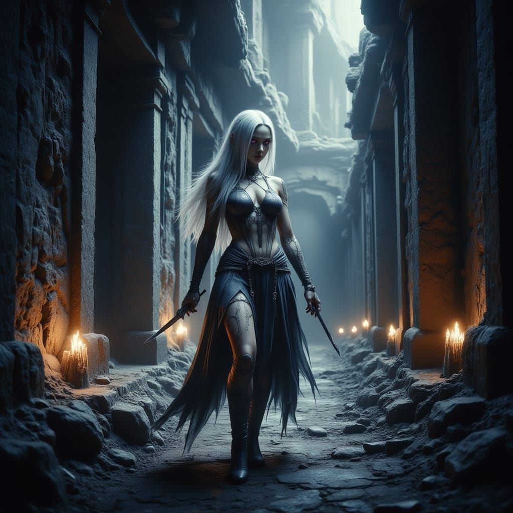 Elf Maiden Escapes Underground City in Dramatic Cinematic St...