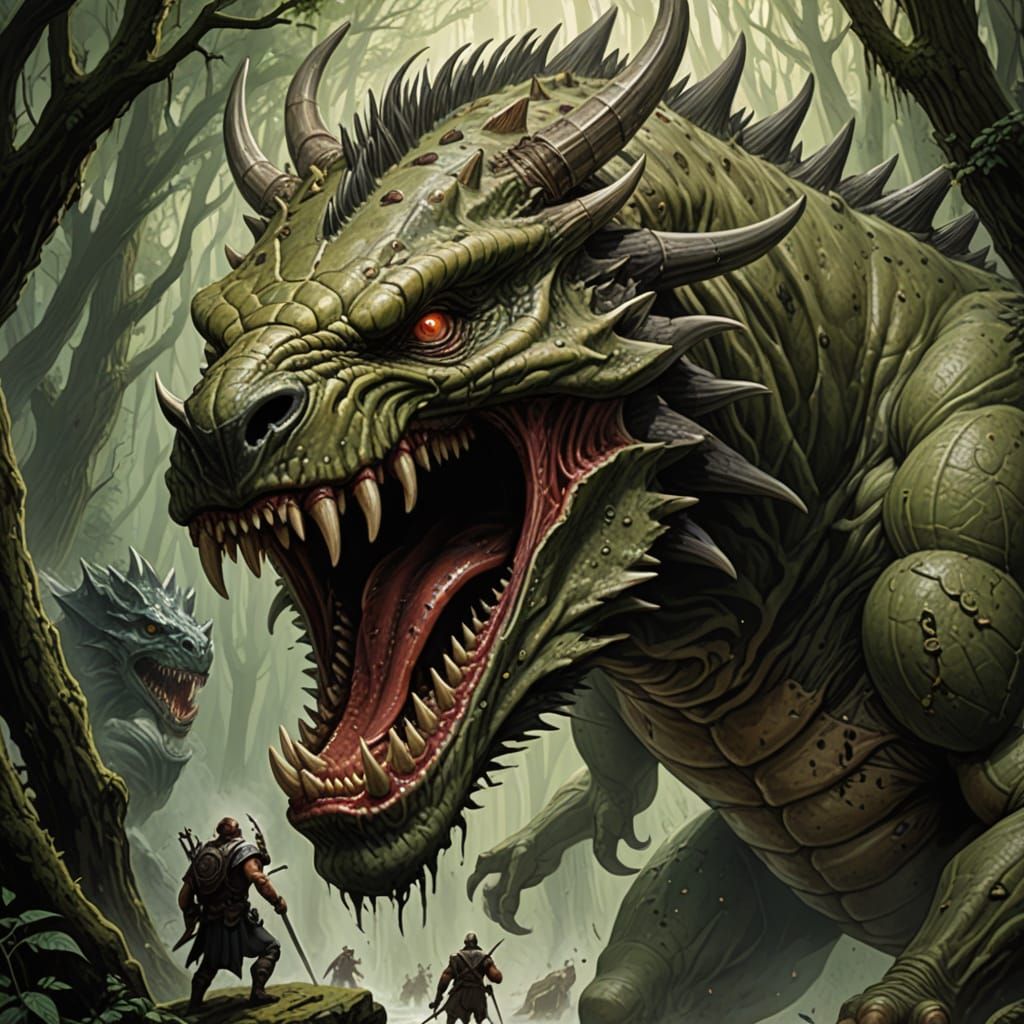 Devouring Strossus: An Illustration Inspired by D. Alexander...