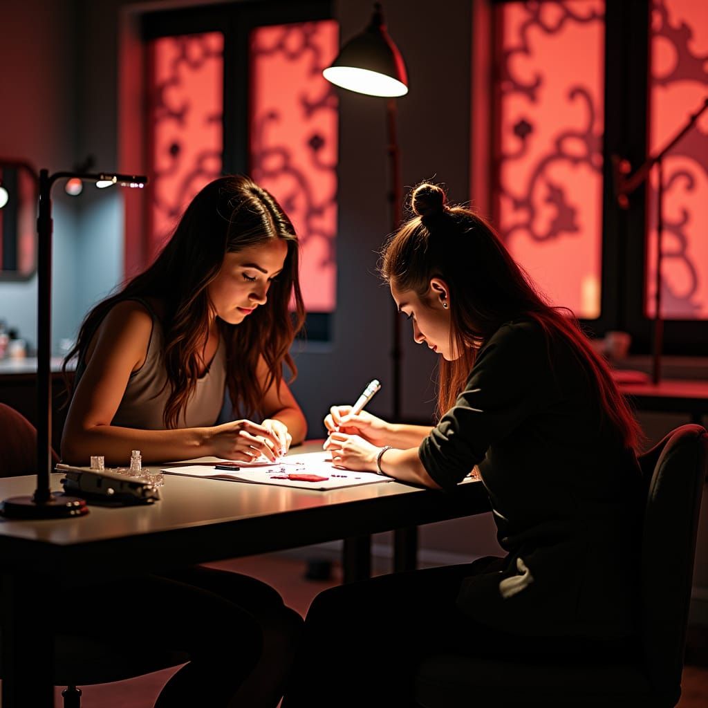 Elegant High-End Nail Studio in Hyperrealistic Style