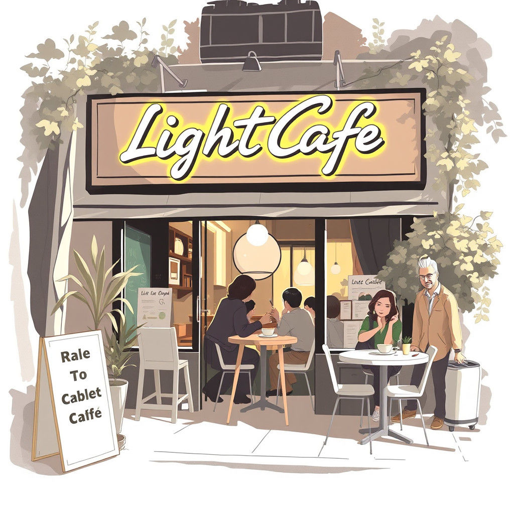 AI Generated Image of a Light Cafe