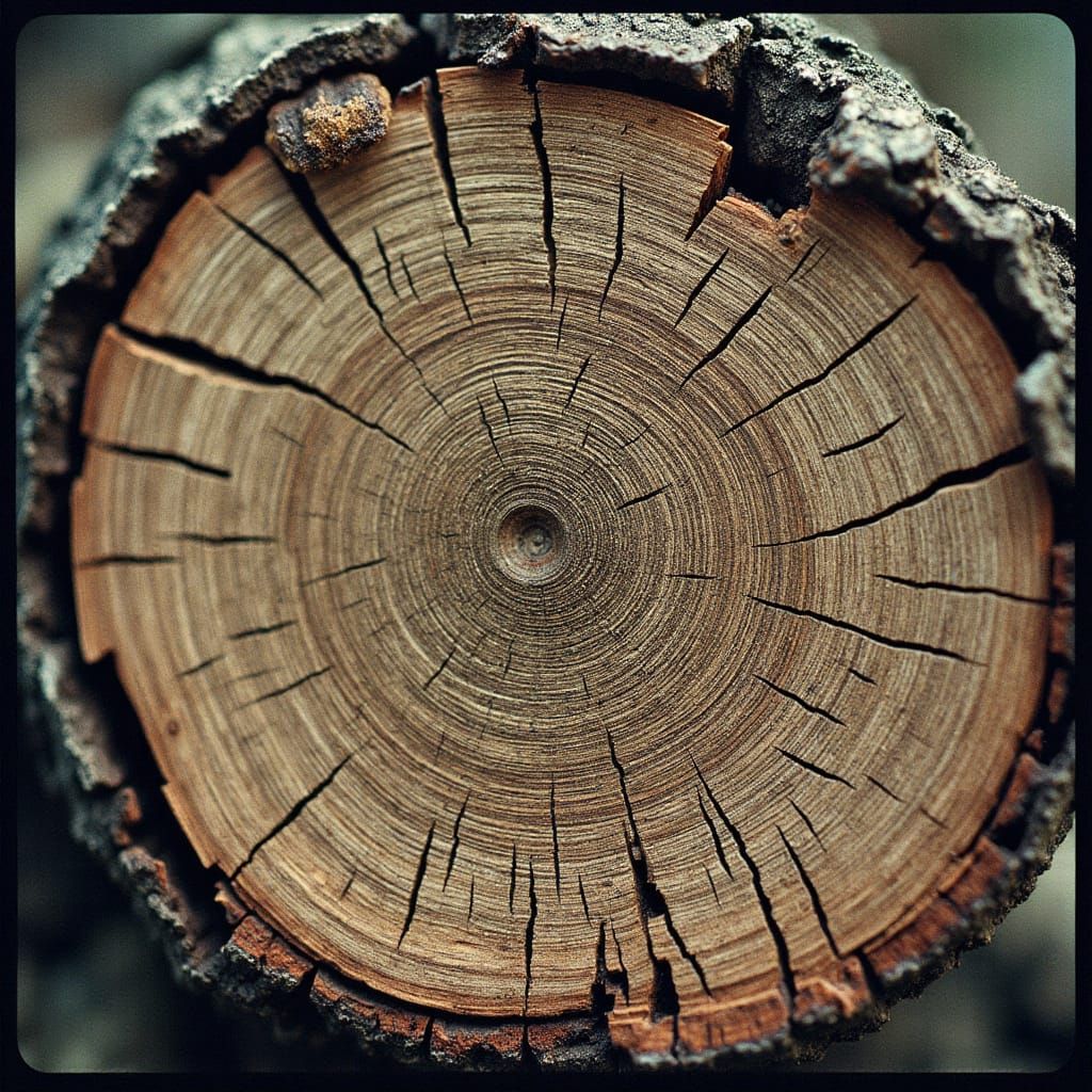 Ancient Tree Rings in Lomography Style