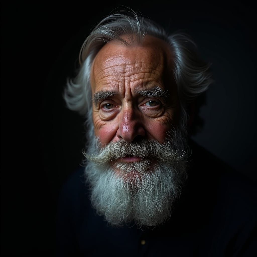 Portrait of Elderly Man with Gray Beard