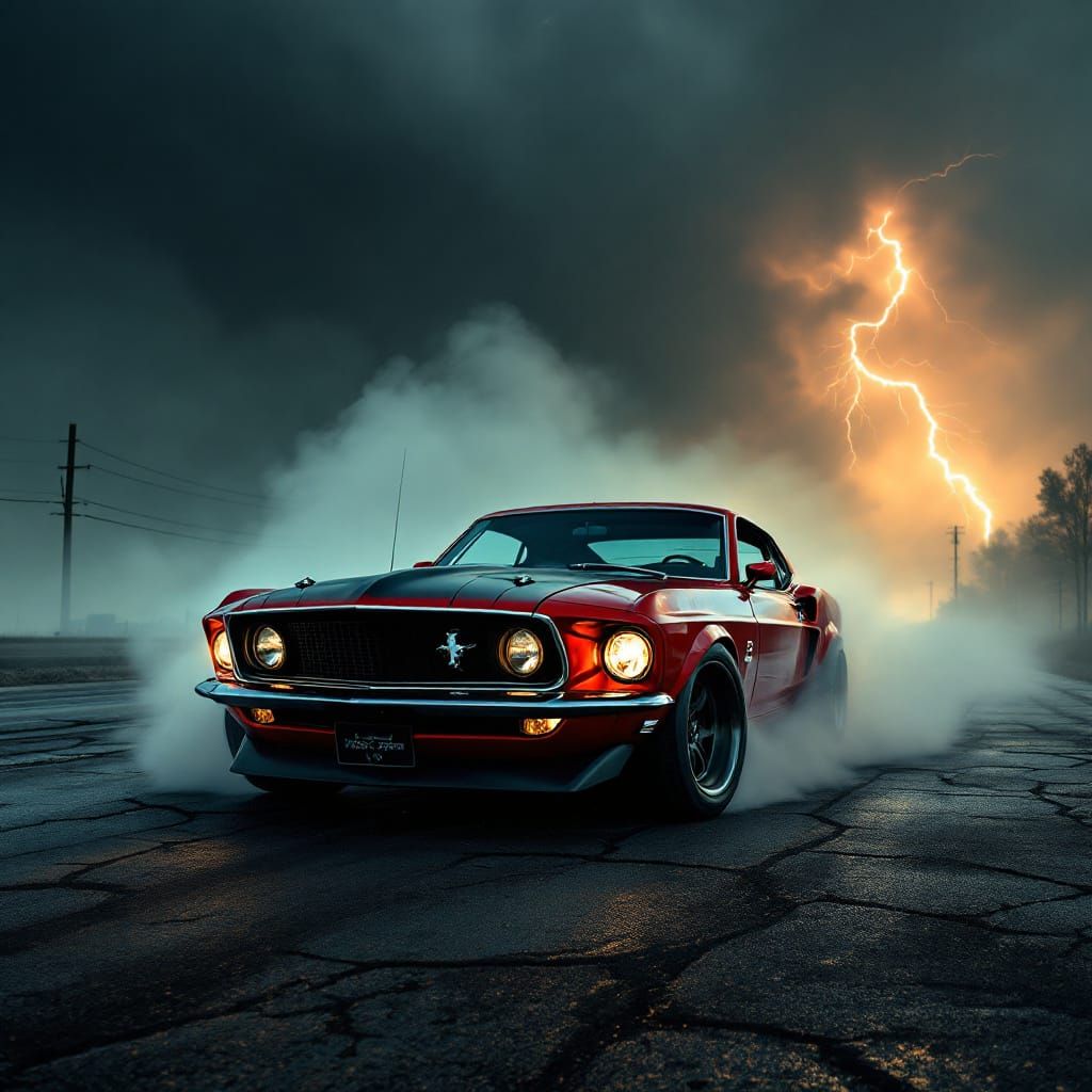 1969 Mustang Sportroof on Abandoned Dragstrip