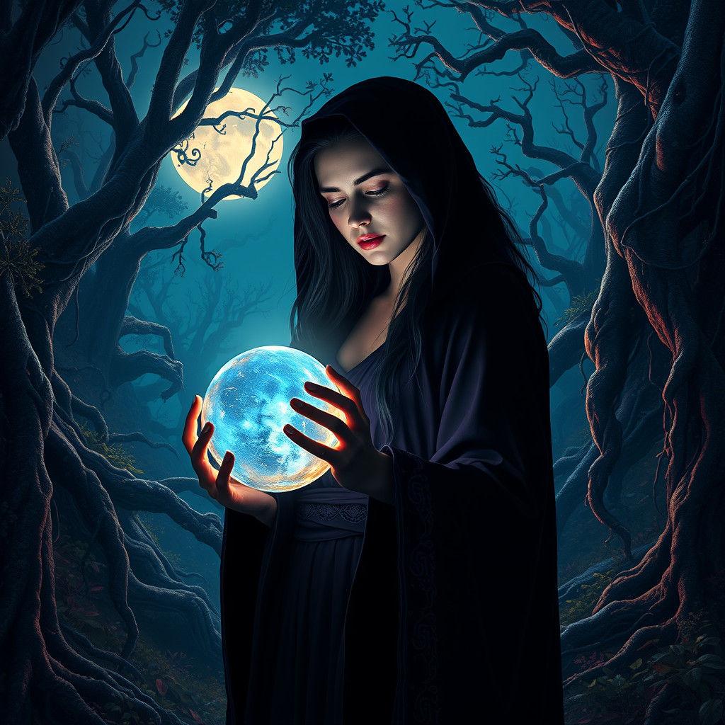 Witch at the Edge of a Mystical Forest