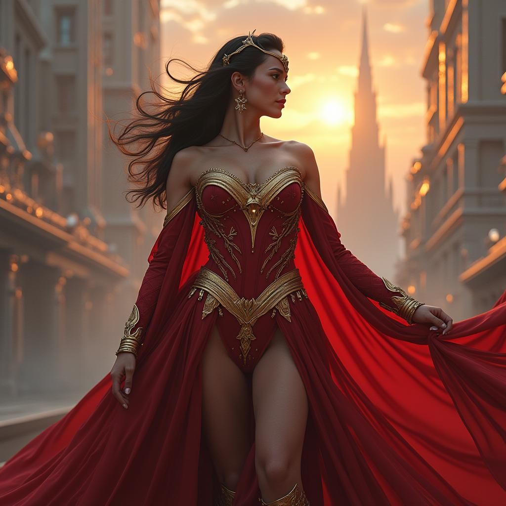 Superwoman in Haute Couture Metropolis