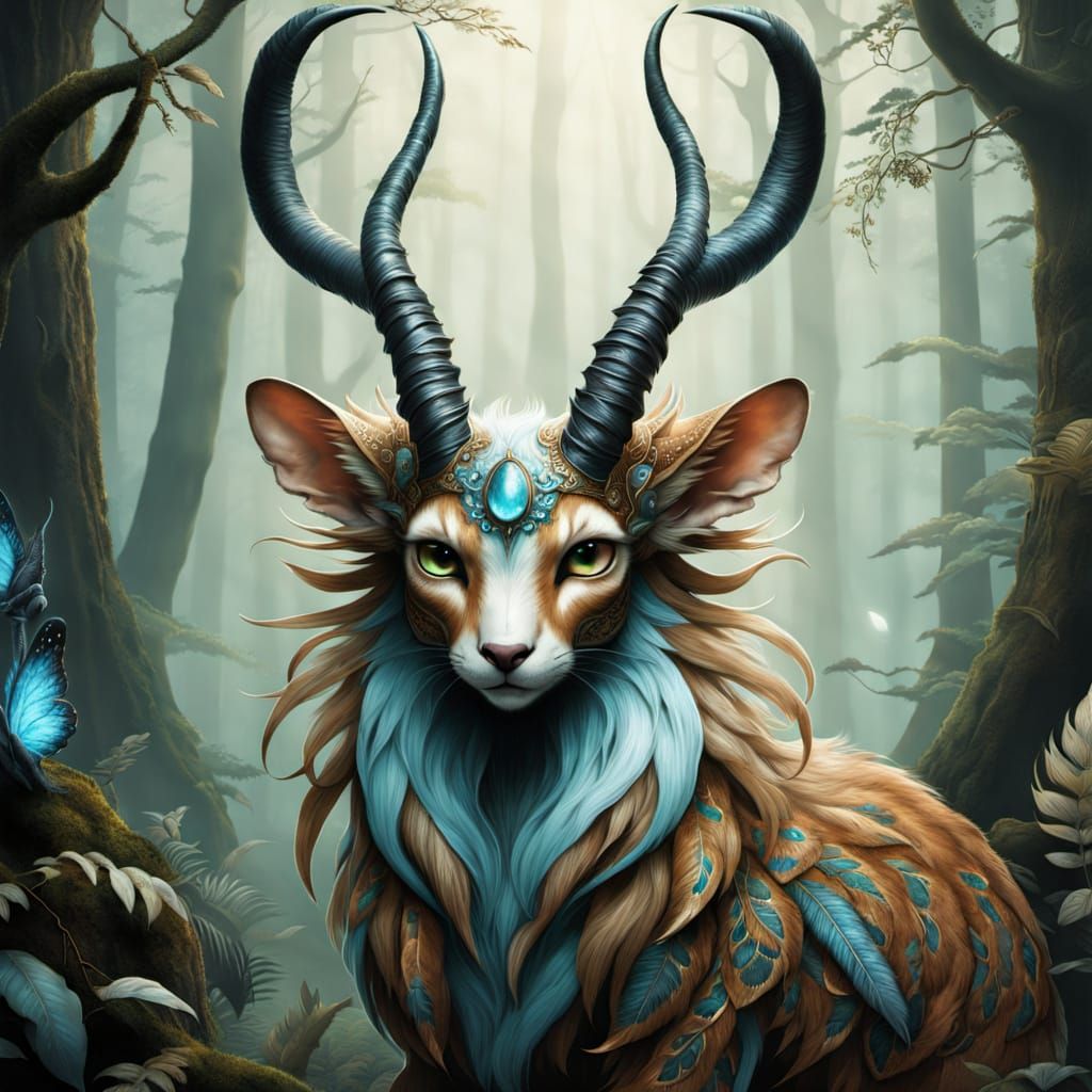 Whimsical Dream Creature Emerges from Luminous Forests