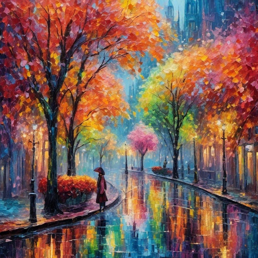 Rainbow streets in fall!