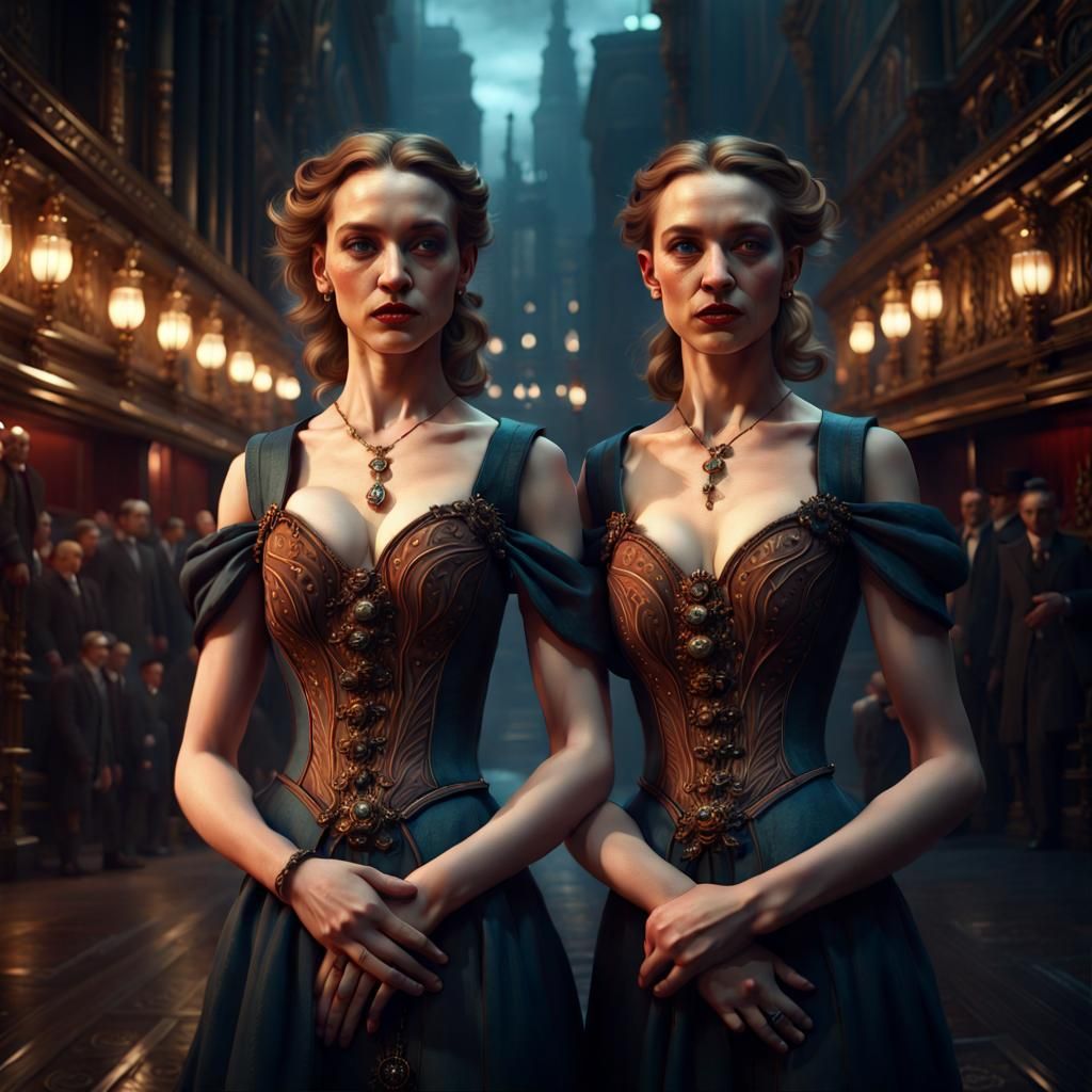 The faces may not express the emotion but the identical twin...