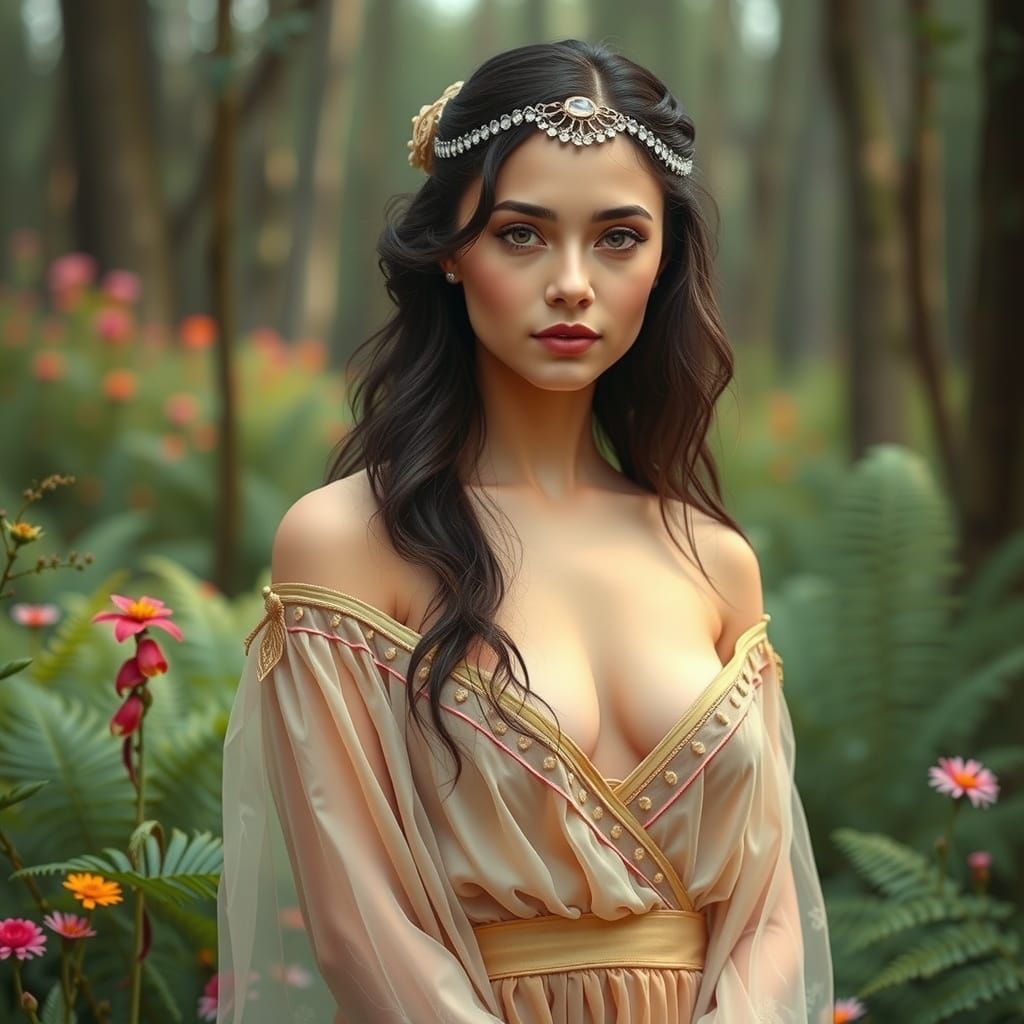 Regal Brunet in Sunlit Forest Glade