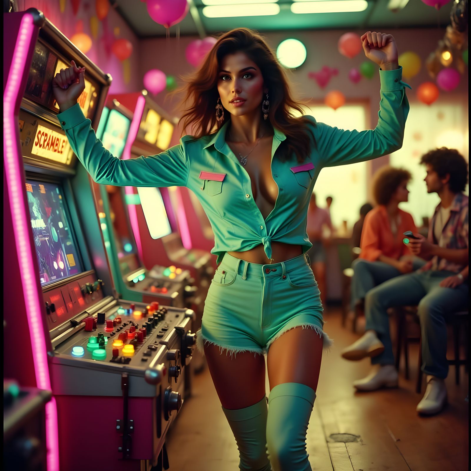 1980s Teenage Queen of Scramble in Dark Fantasy New Wave Sty...