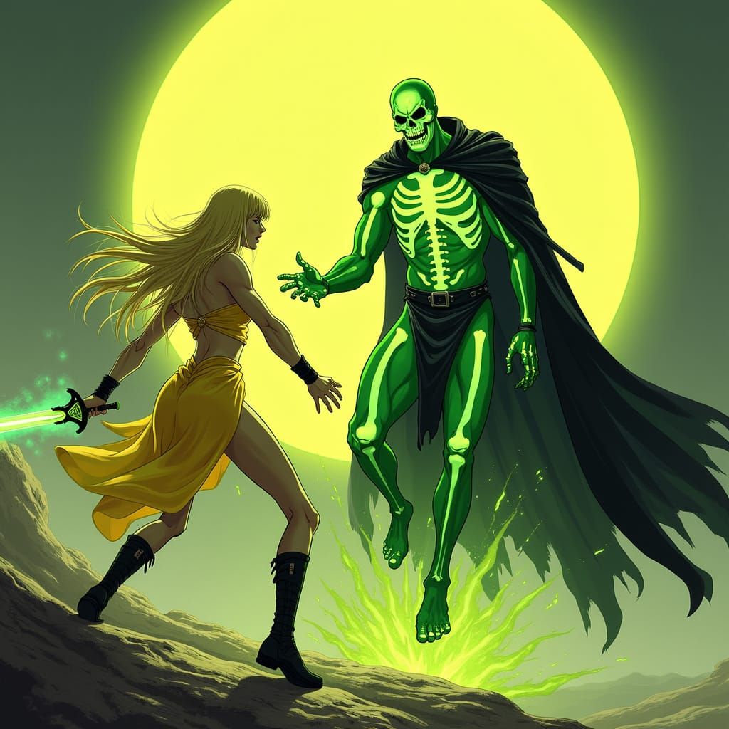 Illyana Rasputin Battles Scare Glow in Limbo