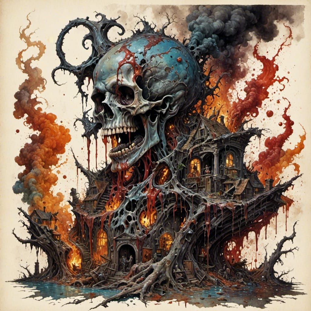 Abstract Dark Goo Generated by AI