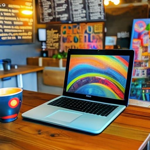 Cozy Morning Scene in Vibrant, Detailed Art