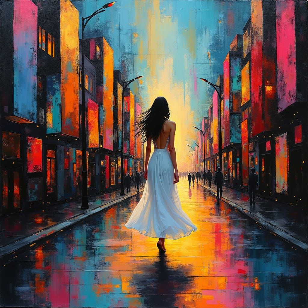 White Dressed Beauty