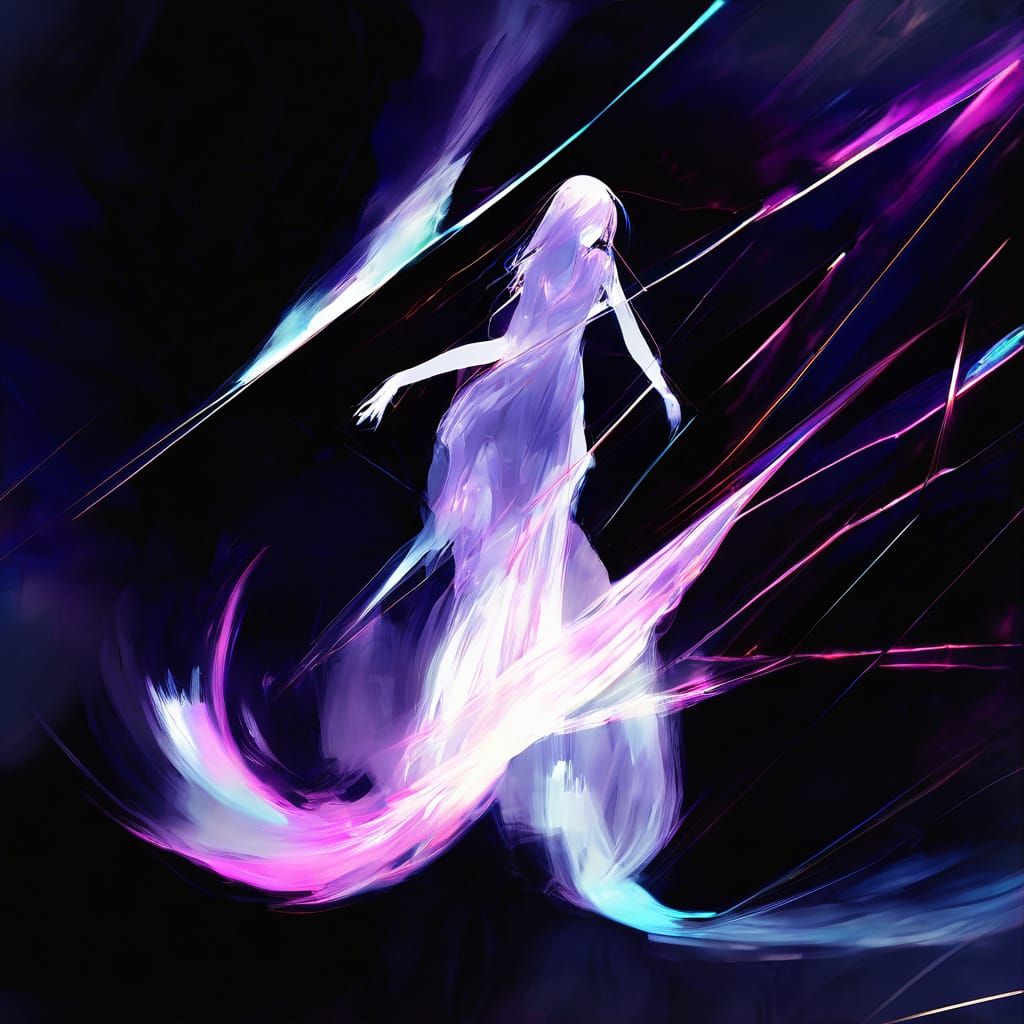 Elegant Angel in Jelly Anime Impressionism