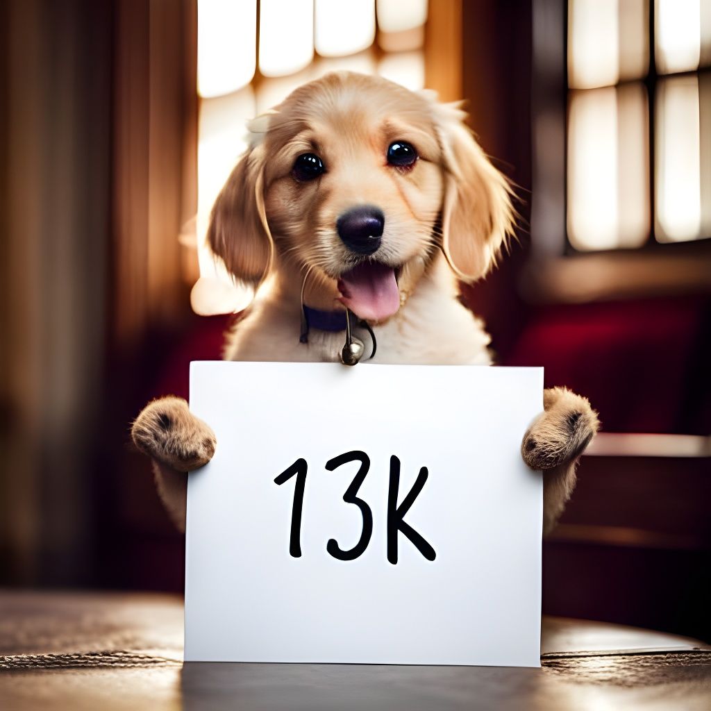 Cute Puppy Celebrates 13K