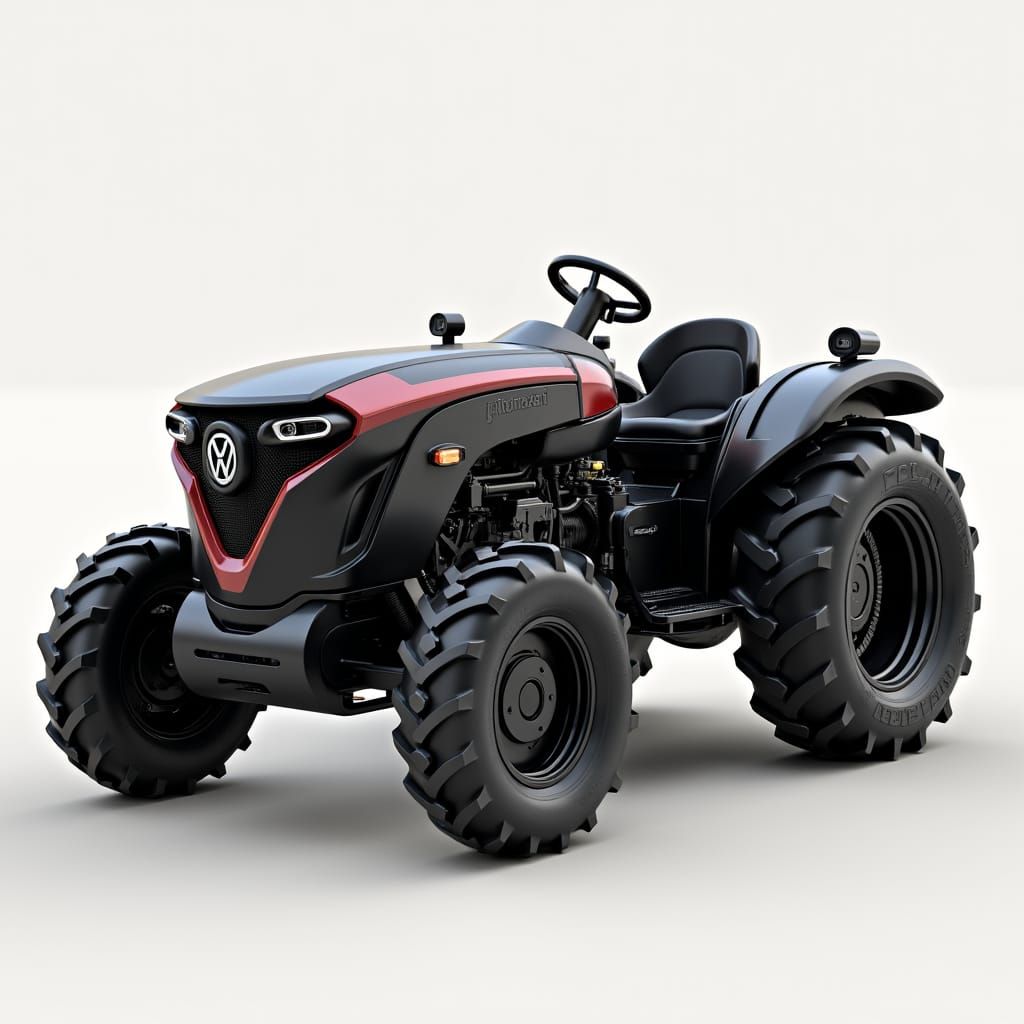 Futuristic Mini Tractor Design in Sci-Fi Style