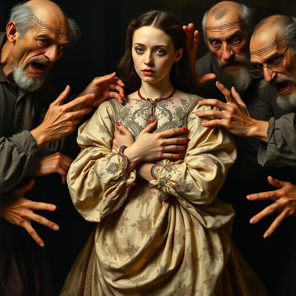 Modest Renaissance Woman Defends Herself Against Greedy Suit...