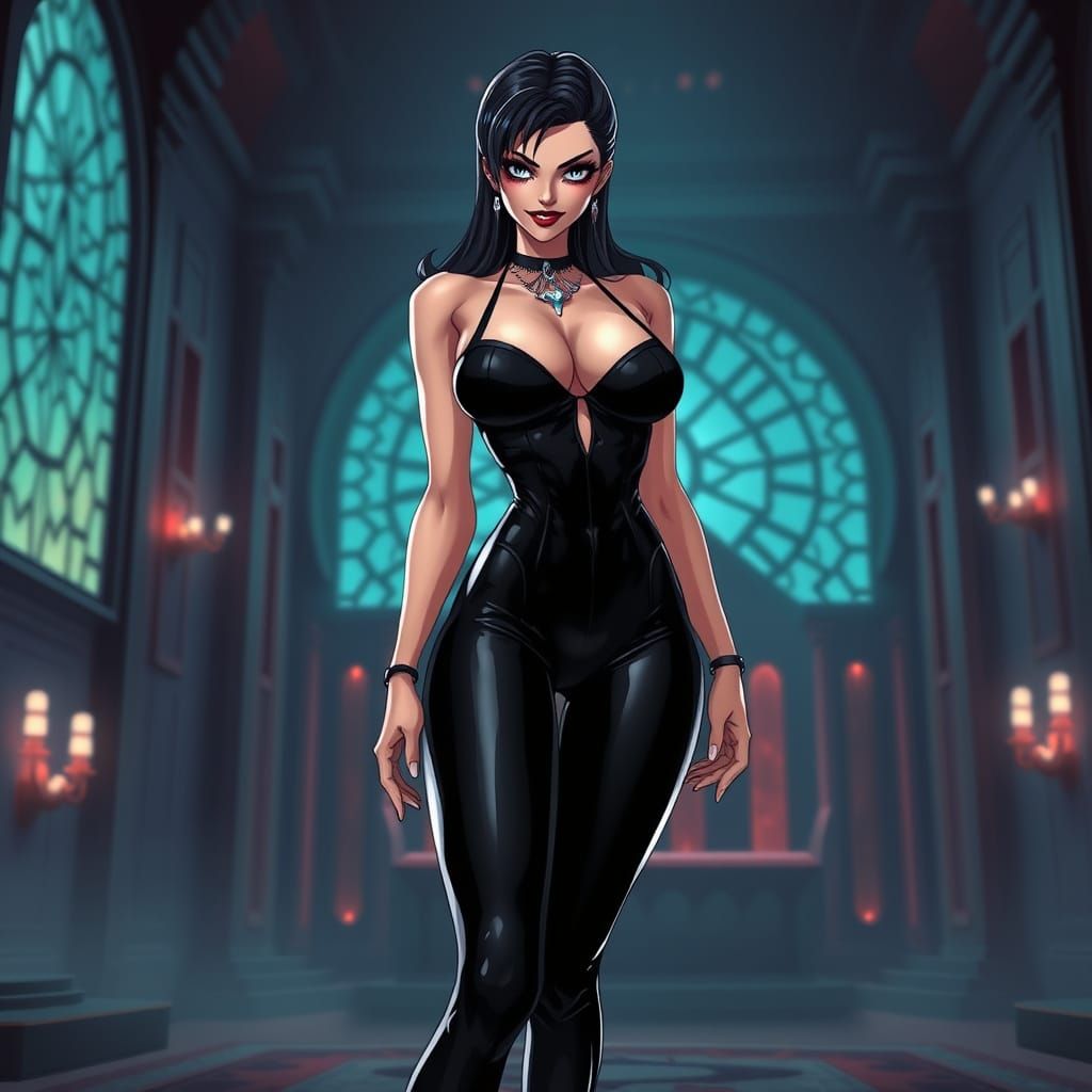 Temptress Supervillain in Evil Lair: Anime Style
