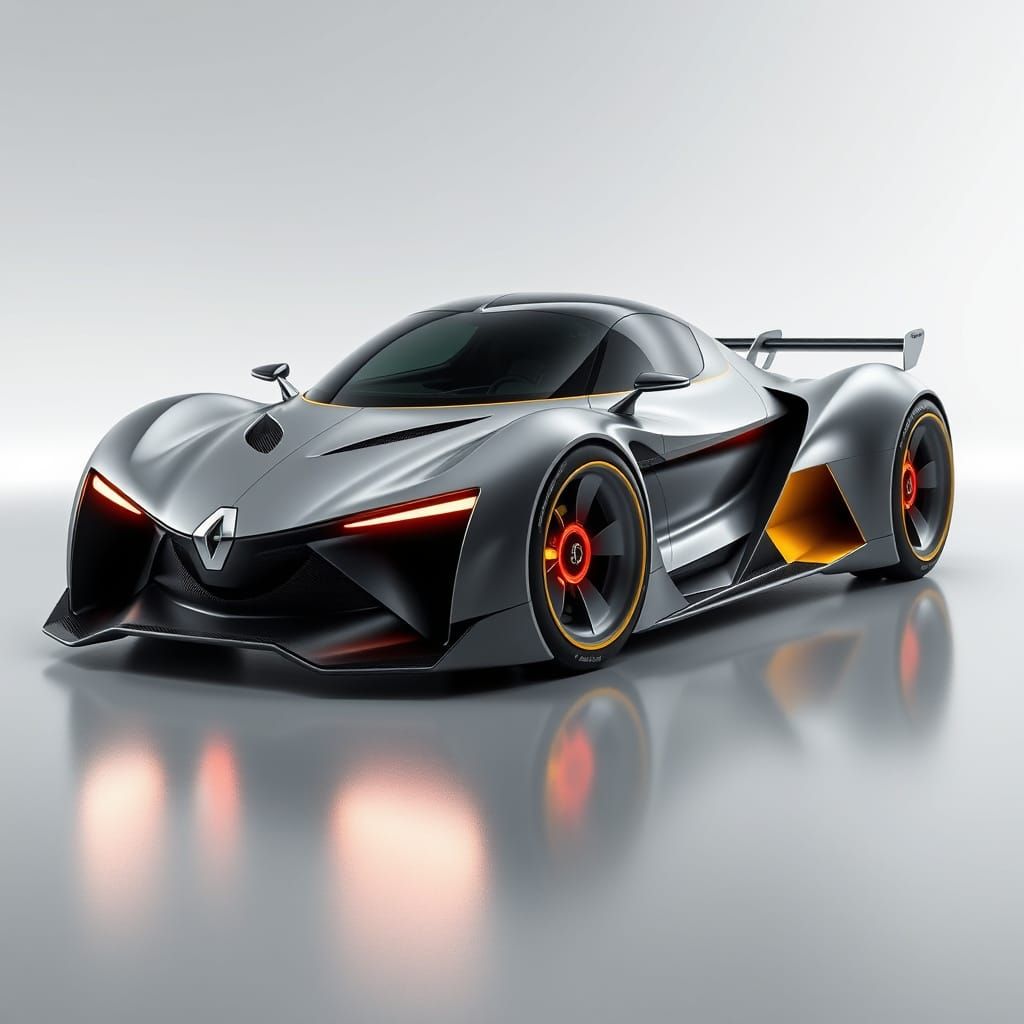 Futuristic Hybrid Electric Race Car Concept