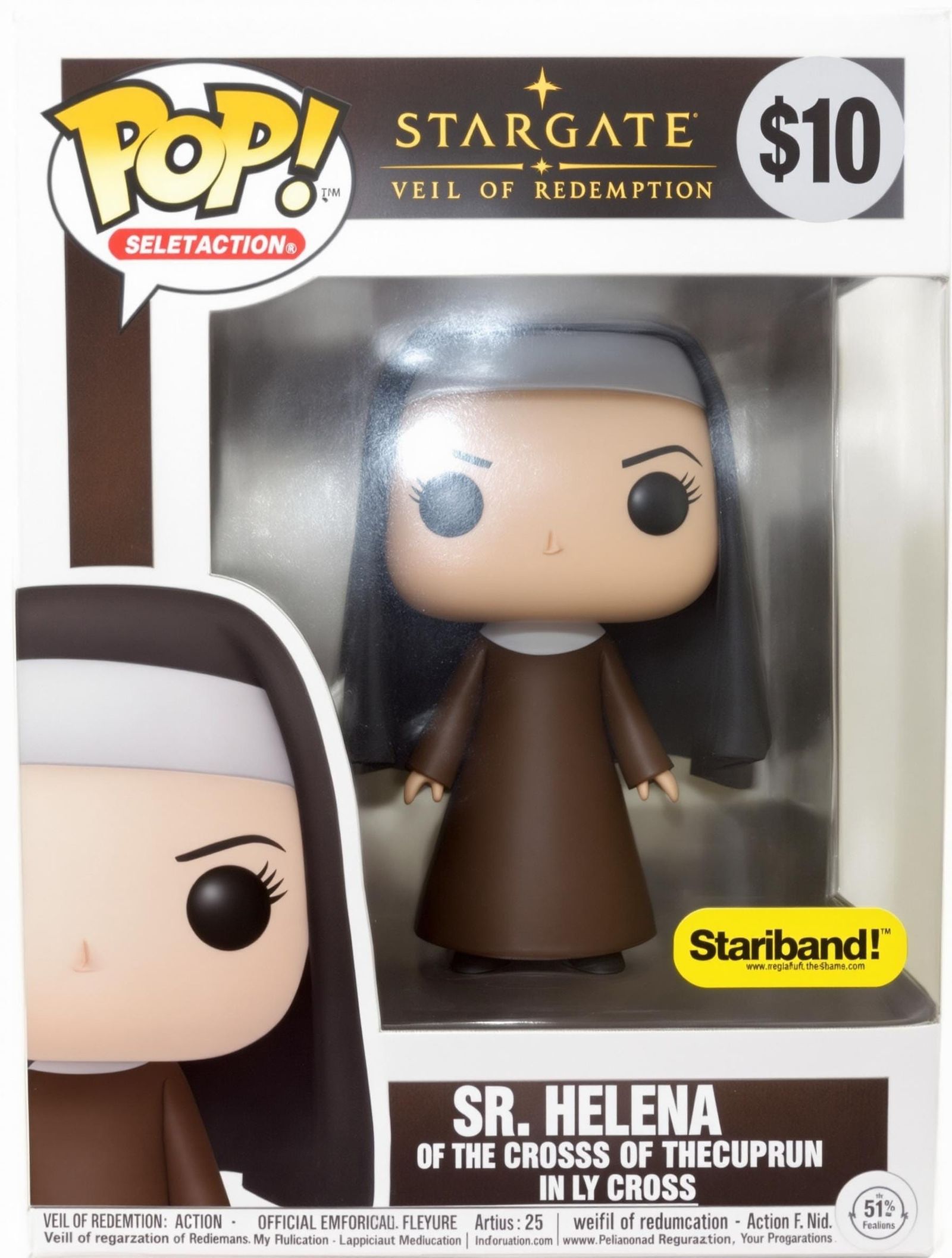 Funko Pop Nun Figure in Brown Habit and Black Veil