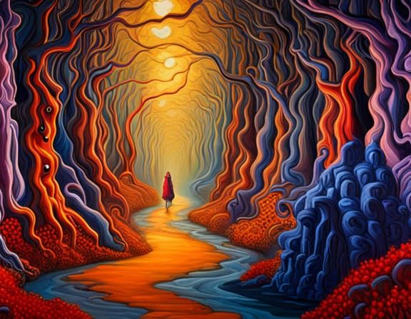 Psychedelic Hobgoblin Forest in Surrealist Style