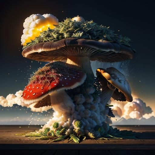 Cyborg Chef Creates Flying Salad, 8K Concept Art
