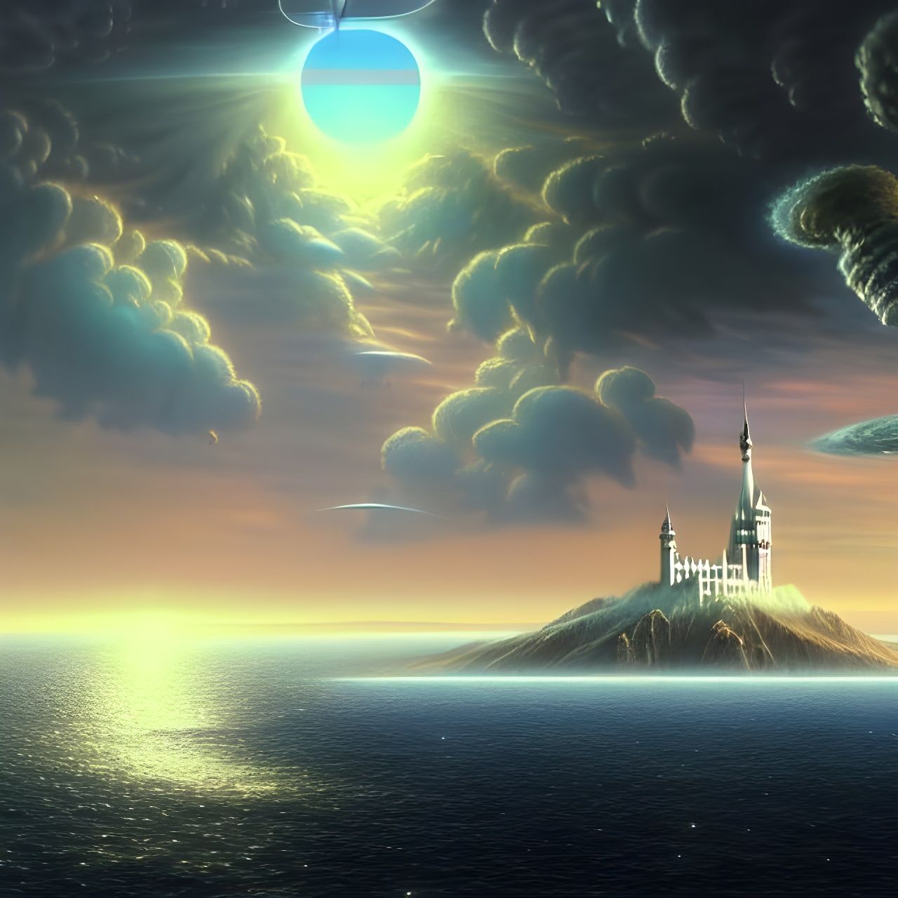 Mile-High Castle Reaching into Outer Space