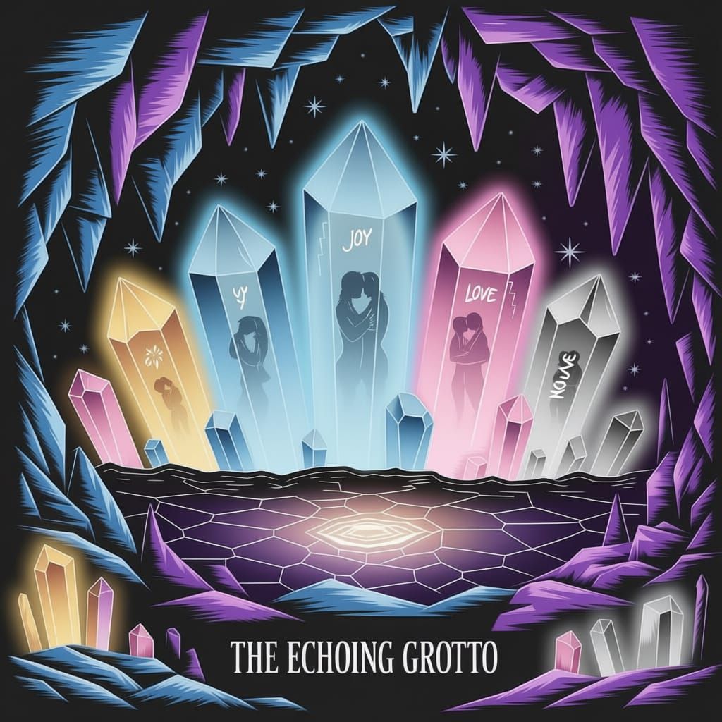 Magical Crystal Cave Recording Emotions, Luminous Fantasy