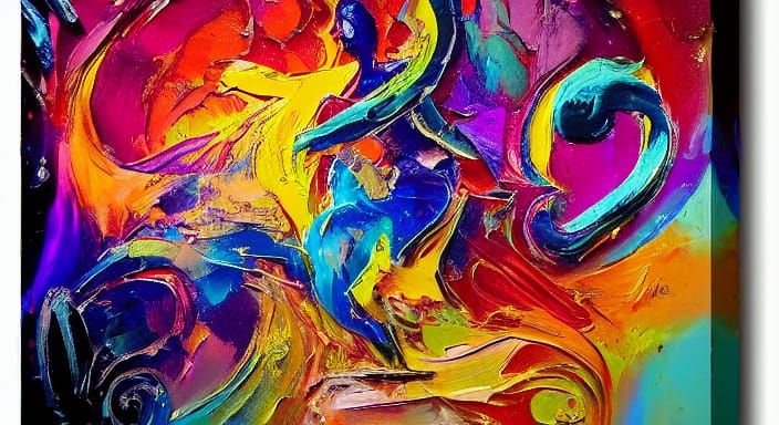 Surreal Silhouette Portrait in Geometric Rococo Style