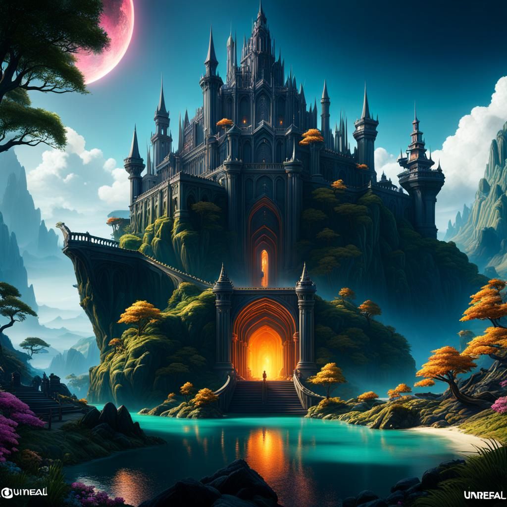 Fantastical Matte Painting with Intricate Details