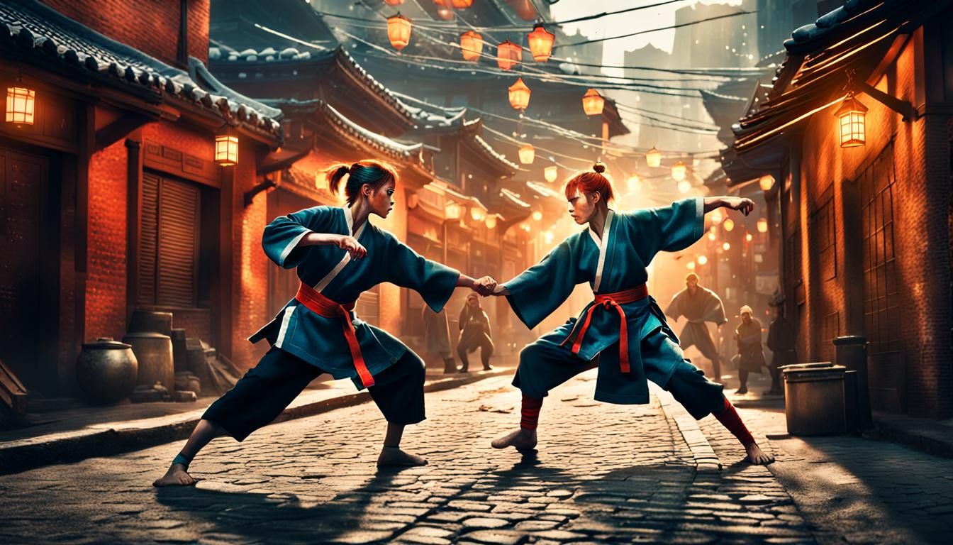 Elf with Freckles Fighting Muggers in Backstreet