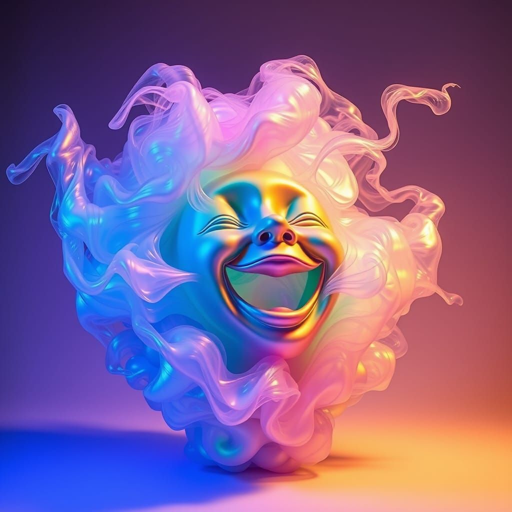 Vibrant Abstraction of Joyful Release