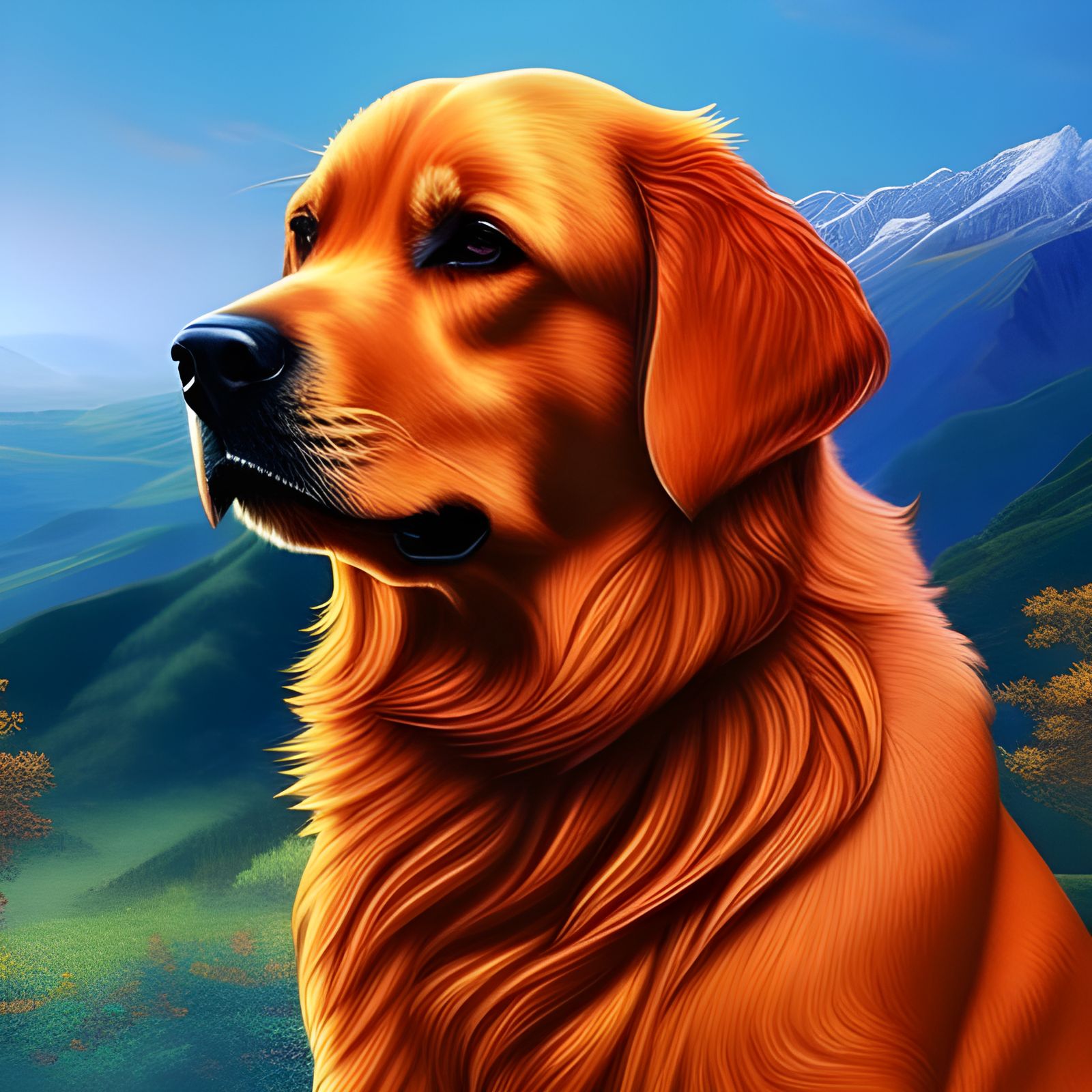 Golden Retriever in Beautiful Academic Style