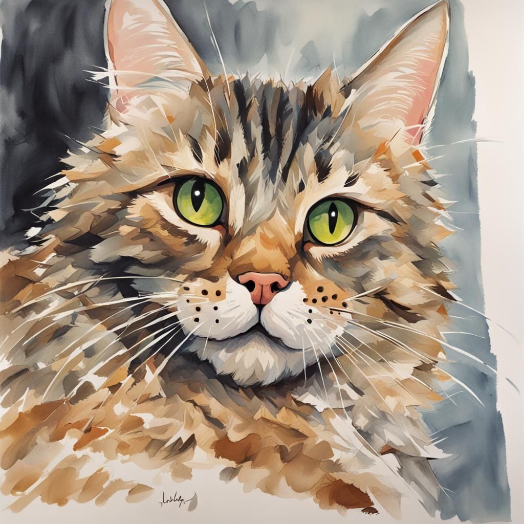 Loco, the Siberian tabby Cat by Per.