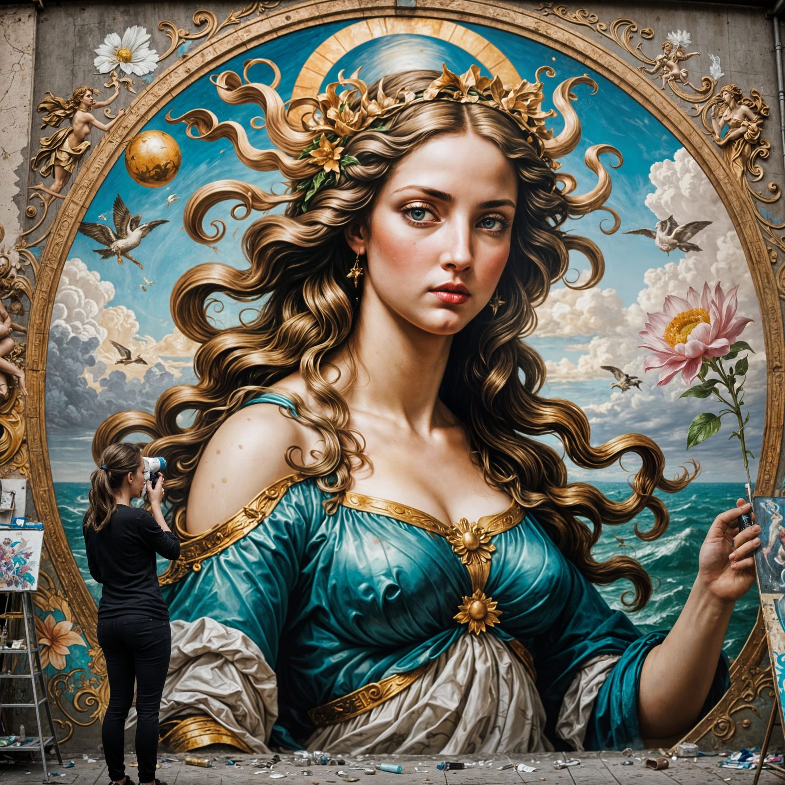 Graffiti Artist Recreates Venus as Street Art