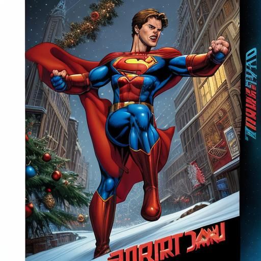 Superhero Christmas: Comic Book Style Illustration