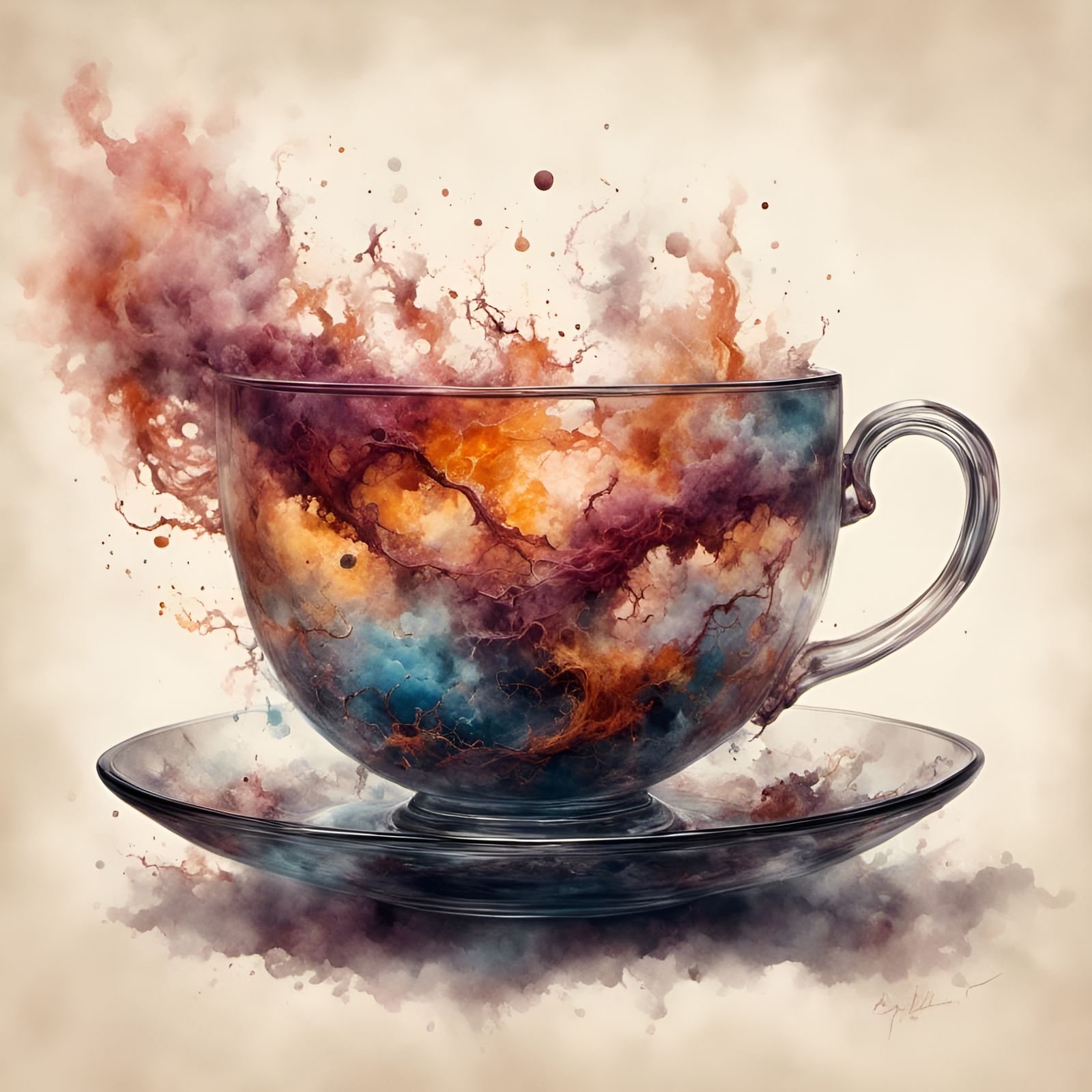 Storm in a Teacup with Inky Halo Effect