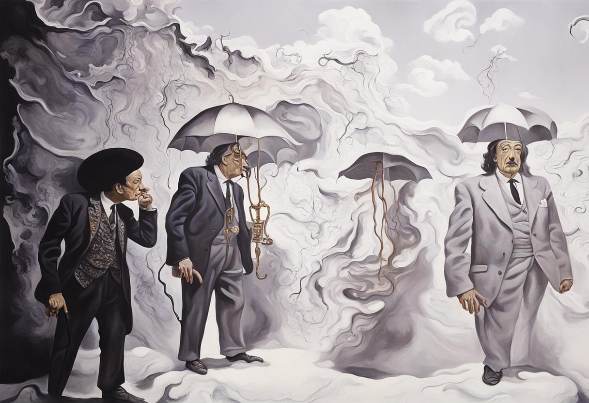Surrealist Melting Oil Painting in Dali Style