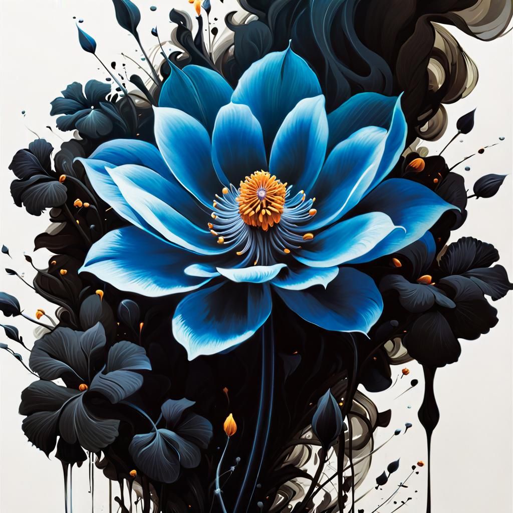 Surreal Macabre Sunrise with Celestial Buttercups