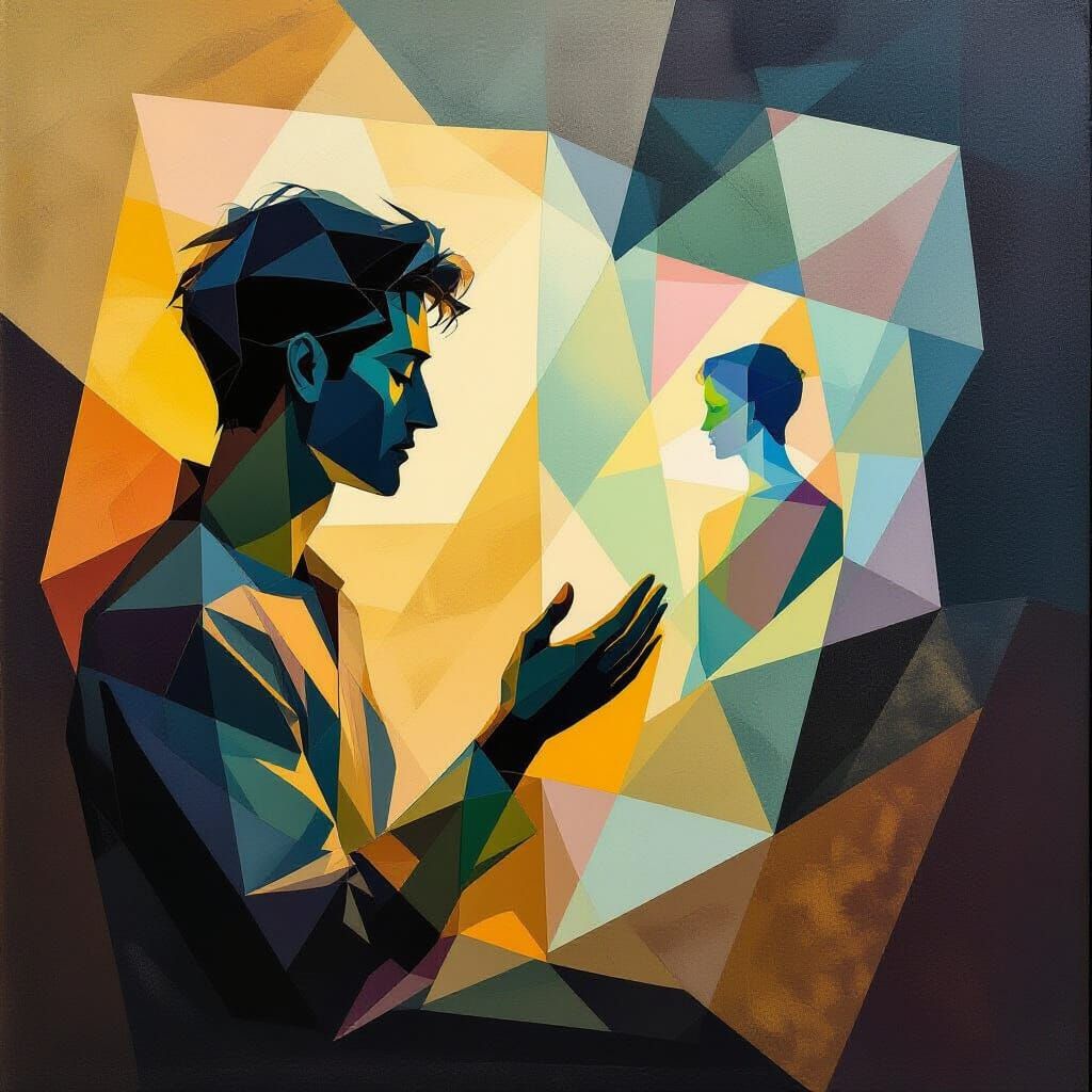 Abstract Dream Portrait in Analogous Colors