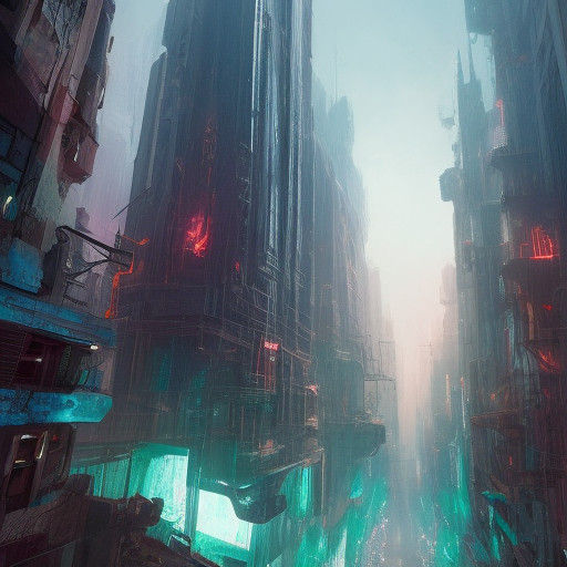 Ethereal Cityscape Suspends Over a Vast Abyss in Warm, Vibra...