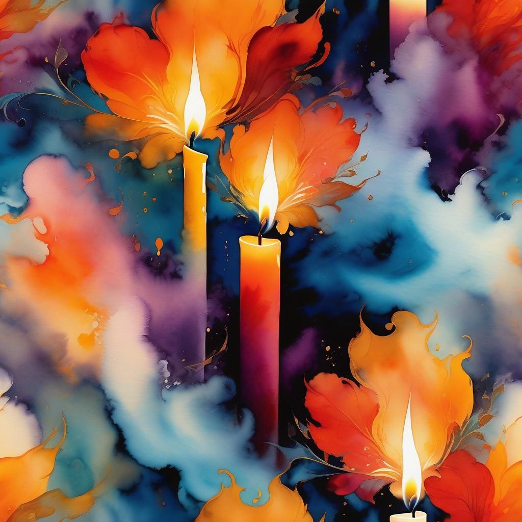 Ethereal Abstract Art: Smoke Candle in the Wind