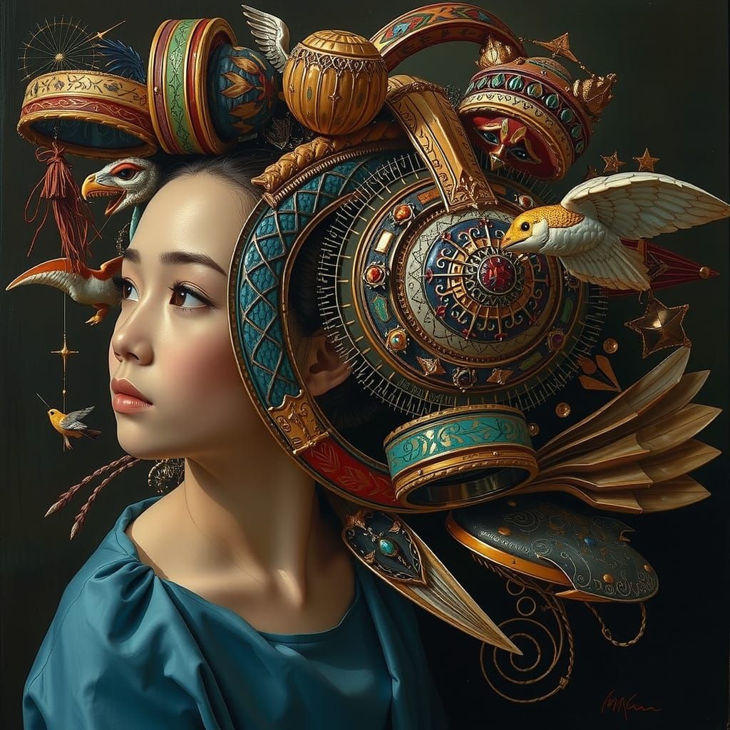 Masterpiece Painting of Beauty and Truth